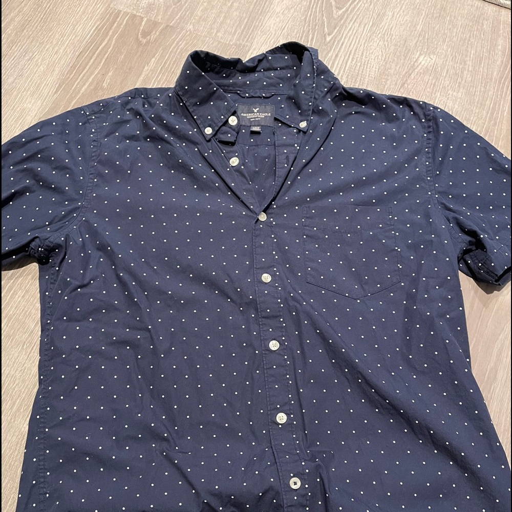 Mens short sleeve button up shirt